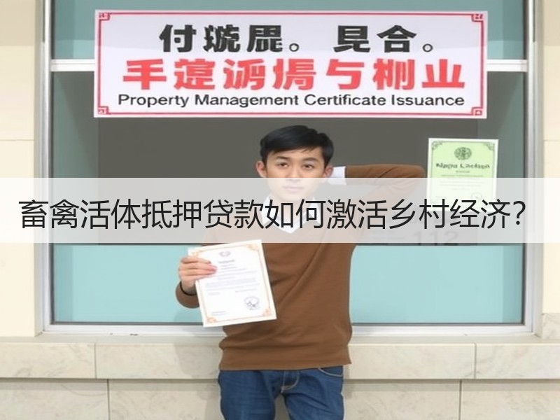 畜禽活体抵押贷款如何激活乡村经济？