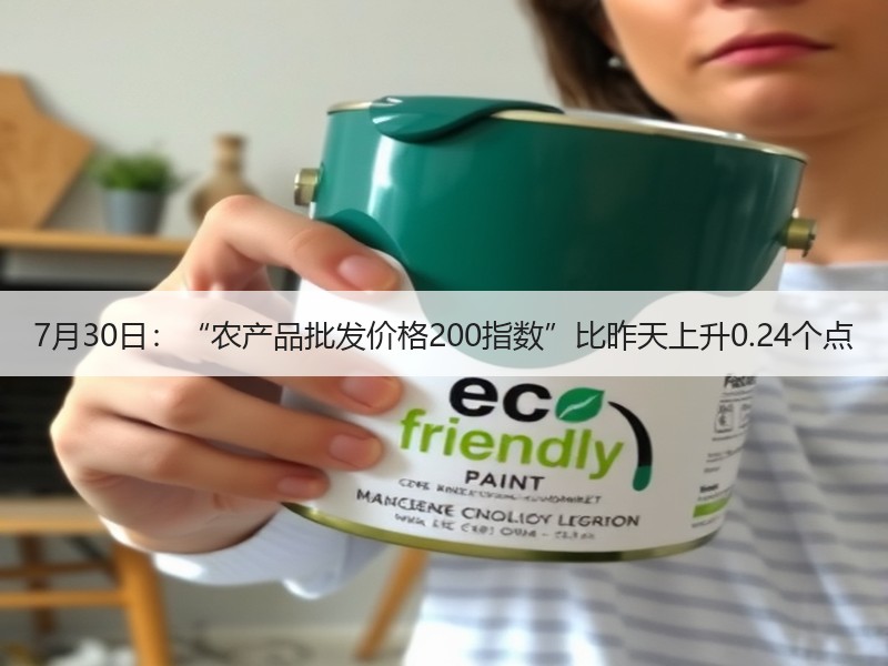 7月30日：“农产品批发价格200指数”比昨天上升0.24个点