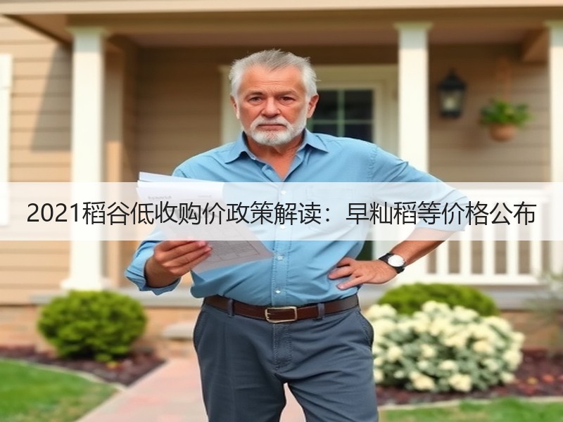 2021稻谷低收购价政策解读：早籼稻等价格公布