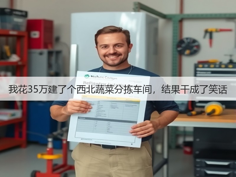 我花35万建了个西北蔬菜分拣车间，结果干成了笑话