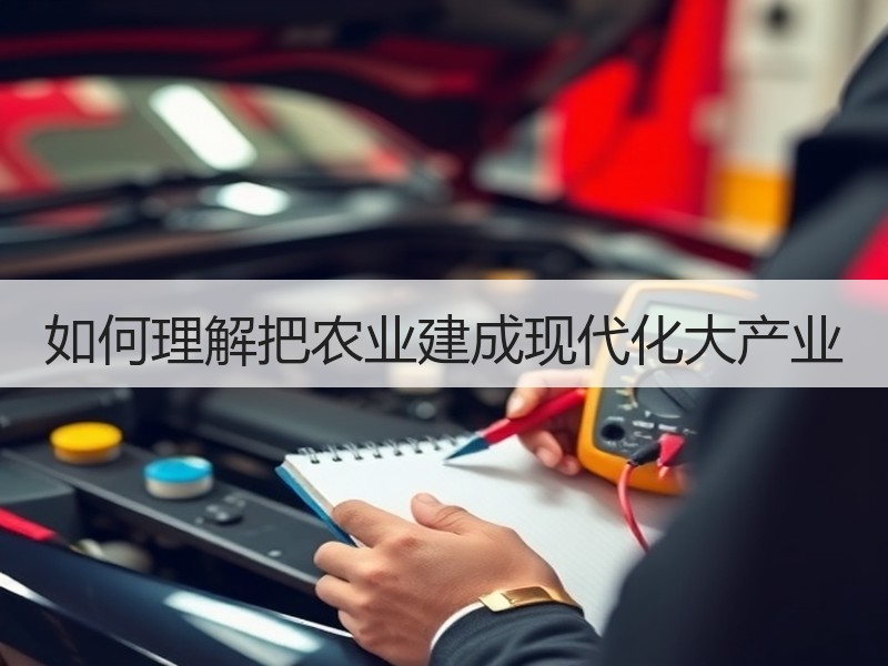 如何理解把农业建成现代化大产业