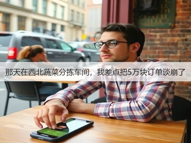 那天在西北蔬菜分拣车间，我差点把5万块订单谈崩了