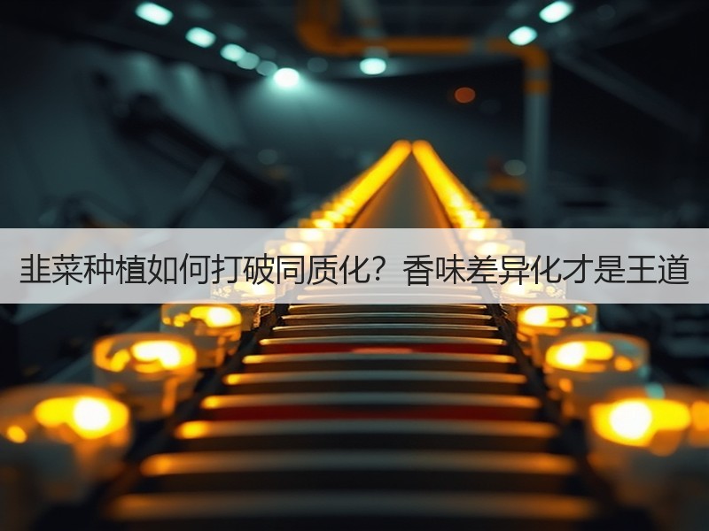 韭菜种植如何打破同质化？香味差异化才是王道