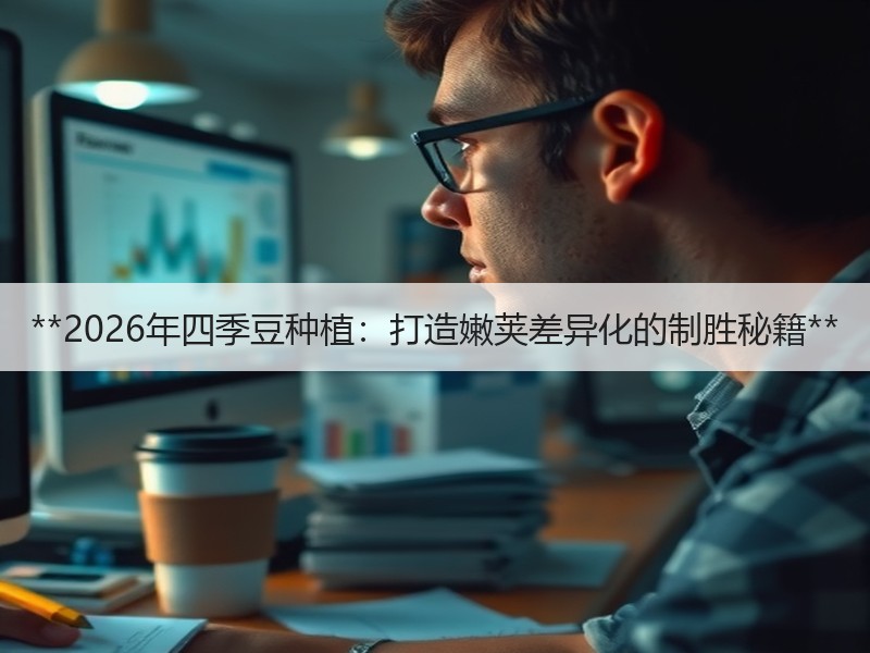 **2026年四季豆种植：打造嫩荚差异化的制胜秘籍**