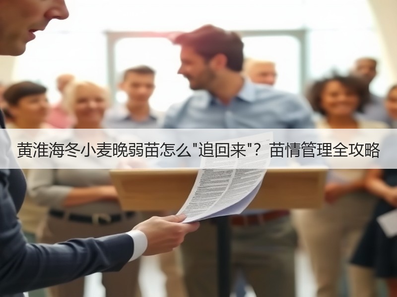 黄淮海冬小麦晚弱苗怎么