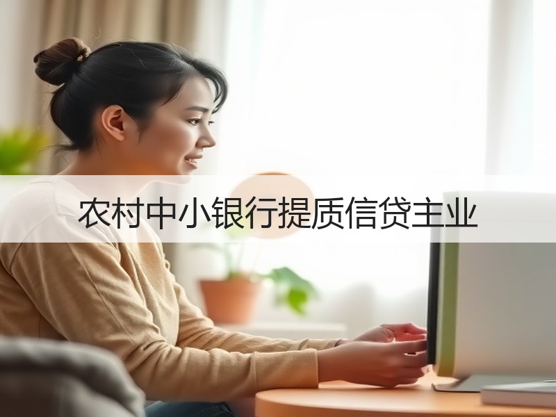 农村中小银行提质信贷主业