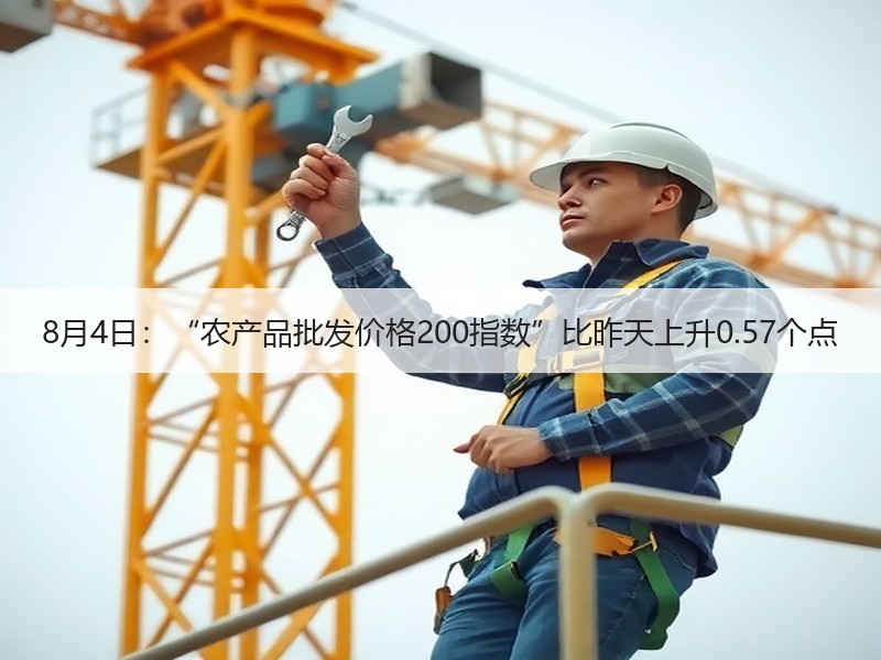 8月4日：“农产品批发价格200指数”比昨天上升0.57个点