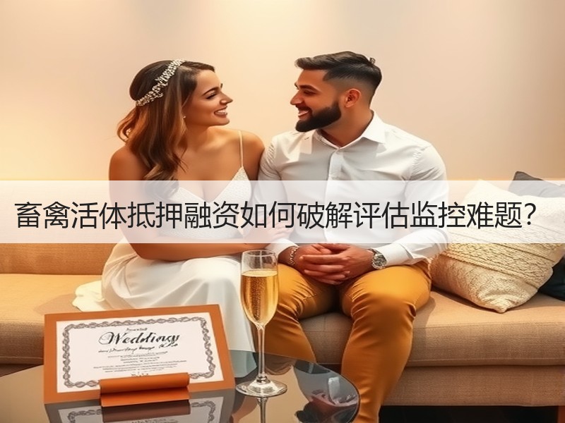 畜禽活体抵押融资如何破解评估监控难题？