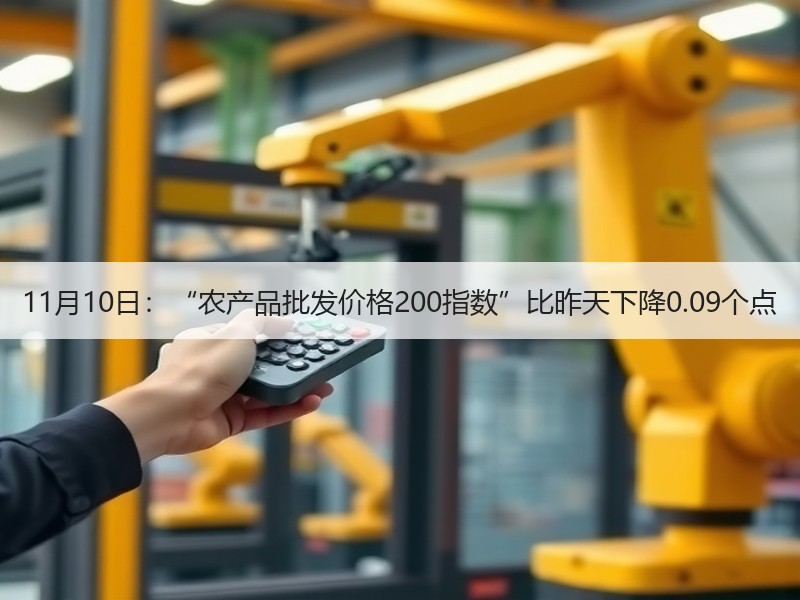 11月10日：“农产品批发价格200指数”比昨天下降0.09个点