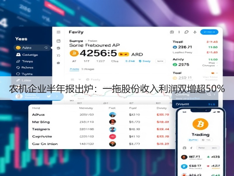农机企业半年报出炉：一拖股份收入利润双增超50%