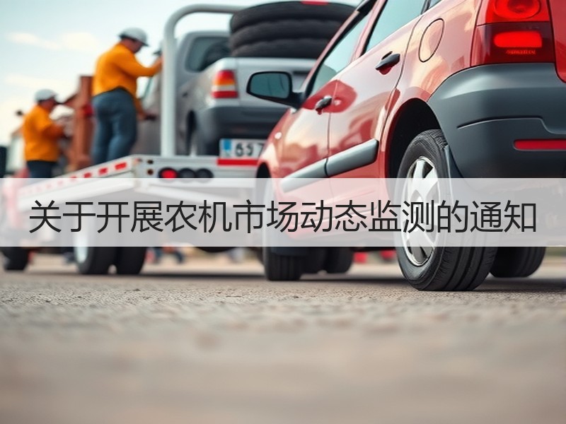 关于开展农机市场动态监测的通知