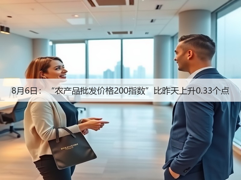 8月6日：“农产品批发价格200指数”比昨天上升0.33个点