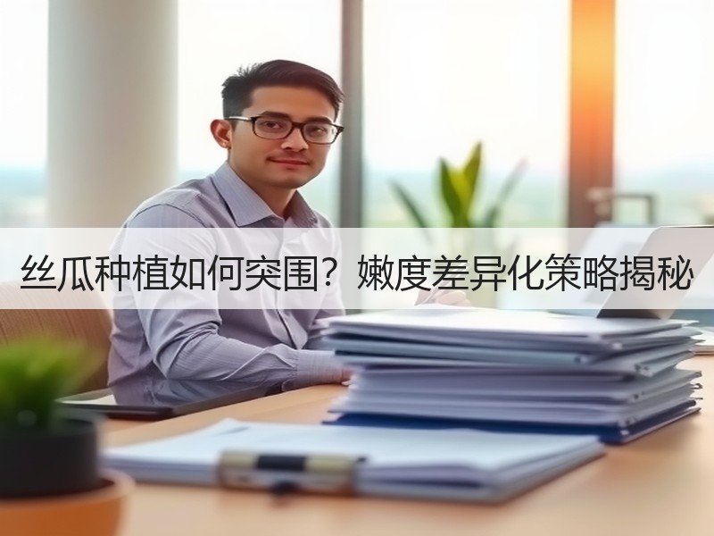 丝瓜种植如何突围？嫩度差异化策略揭秘