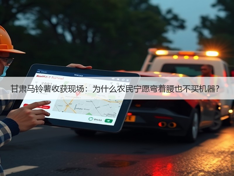甘肃马铃薯收获现场：为什么农民宁愿弯着腰也不买机器？